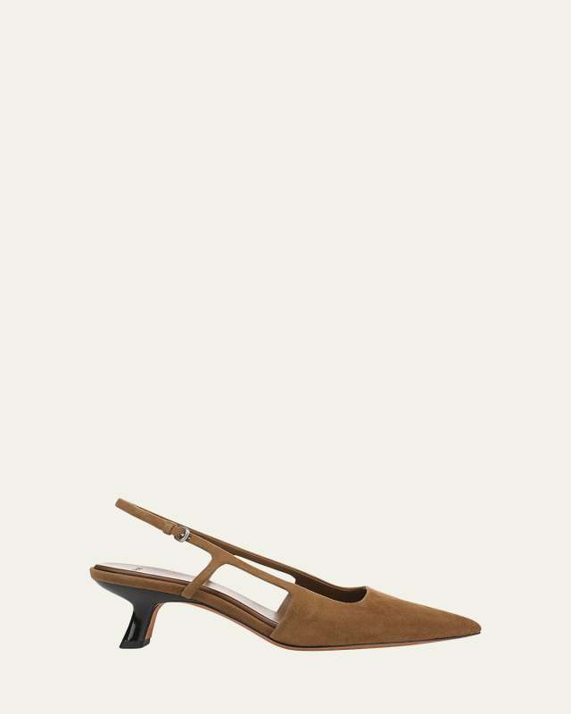 Bianca Suede Slingback Pumps
